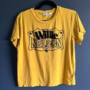 Letluv for Anthropologie Women's Yellow Graphic Tee